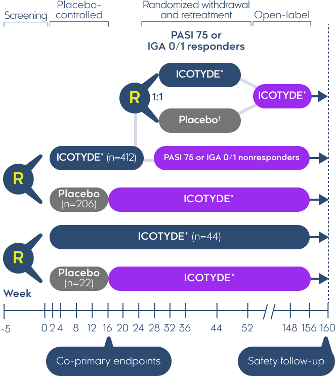 Full Trial Design Graph for ICONIC-LEAD (patients aged ≥12 years)